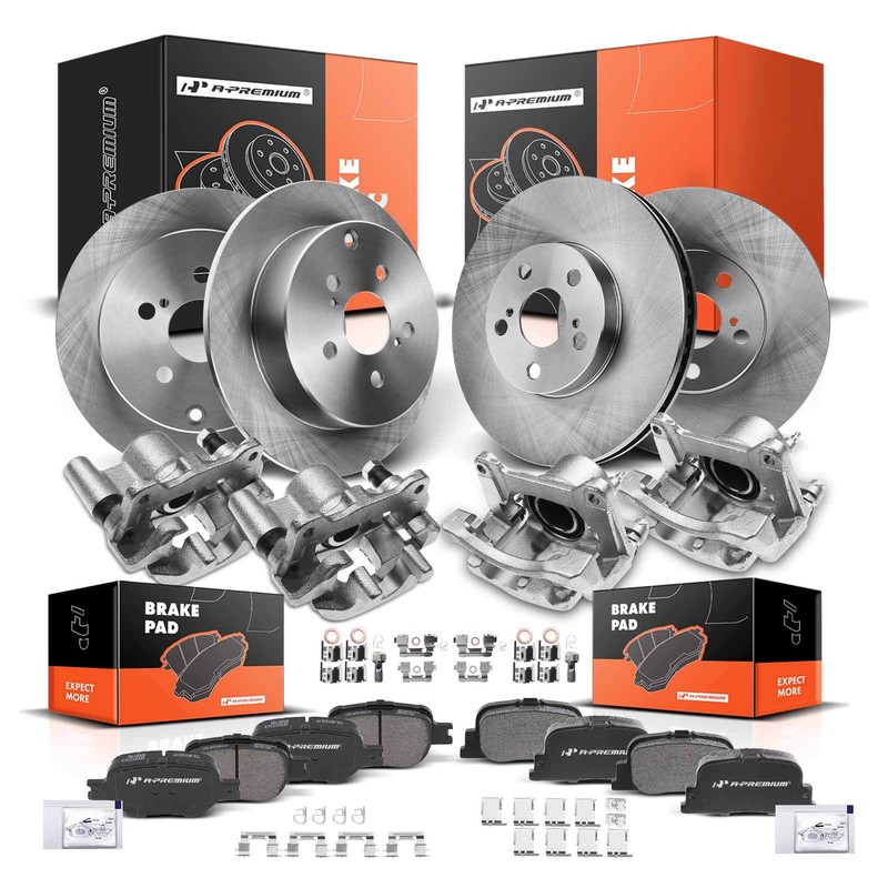 16x Disc Brake Rotors & Brake Pads + Brake Calipers for Scion tC 2005-2010 2.4L