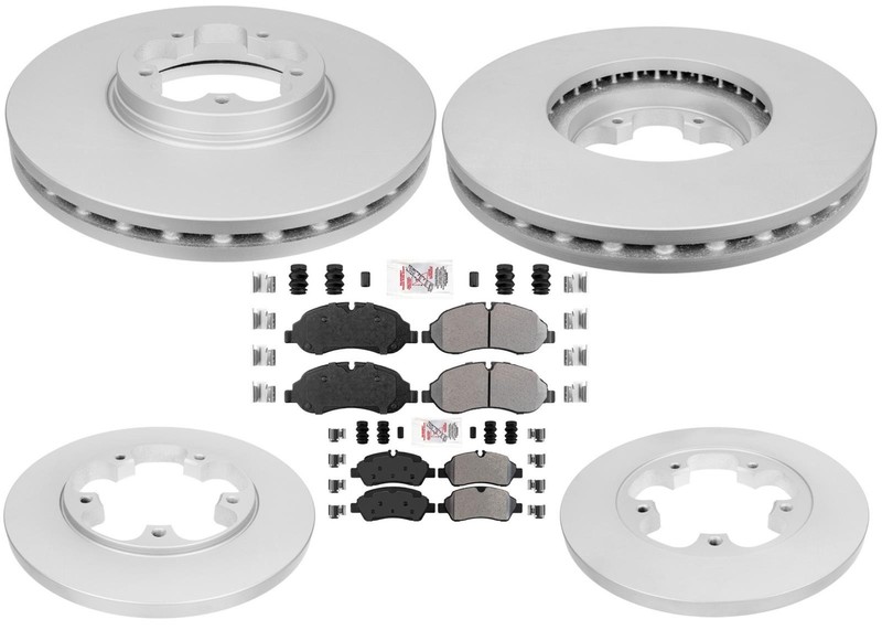 Coated Disc Brake Rotors & Brake Pad Fits Ford Transit Van 150 250 350 2015-2019