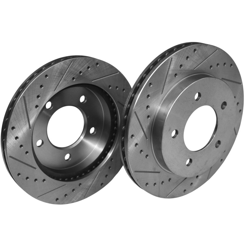 2x 308mm Front Drilled & Slotted Brake Rotor for Ford F-150 1997-2004 4WD 5-Lug gallery