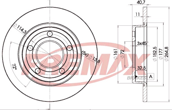 Remax BD-3275 Brake Disc for Mazda