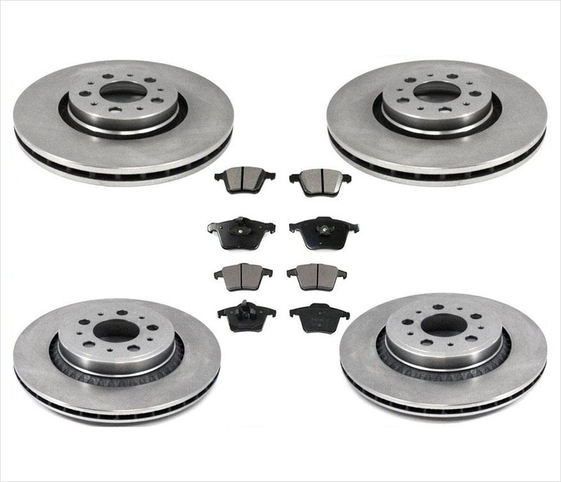 Fits 05-09 Volvo XC90 4.4L 336MM 13 1/4 Inch Brake Rotors Ceramic Pads Ck Rotors