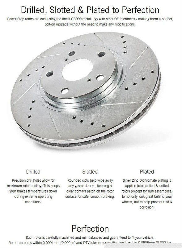 PowerStop JBR1108XPR Brake Rotors For Infiniti G35 2003-2004 Rear gallery