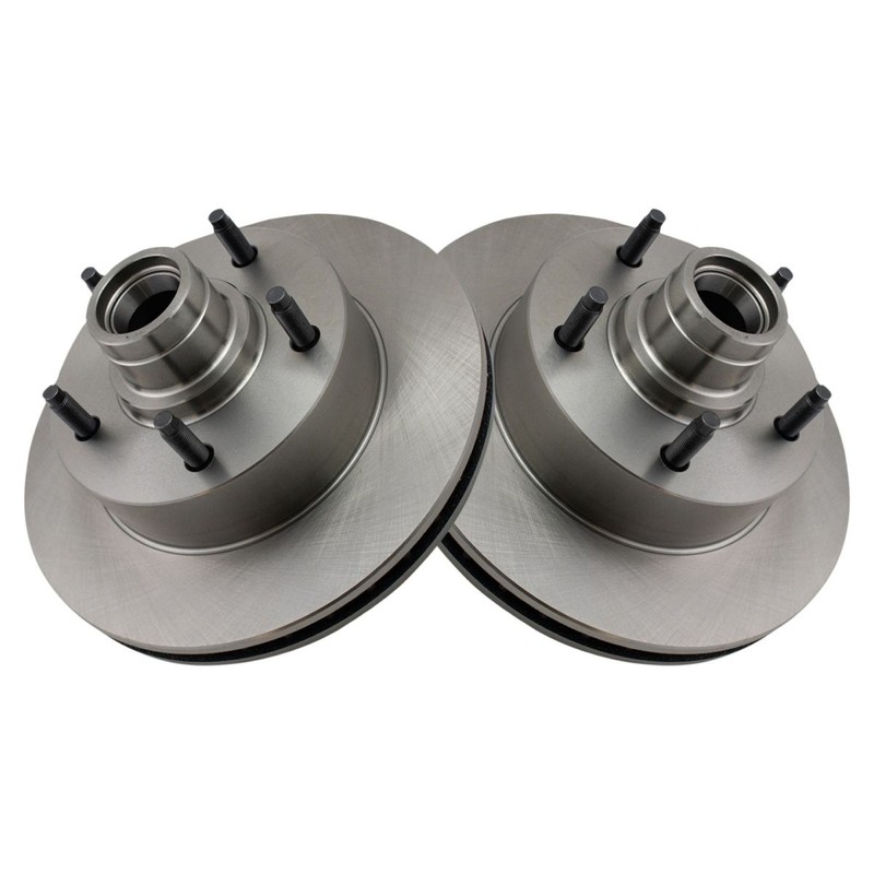 TRQ Front Ceramic Brake Pad & Rotor Kit w/Chemicals for Ford E150 Van gallery