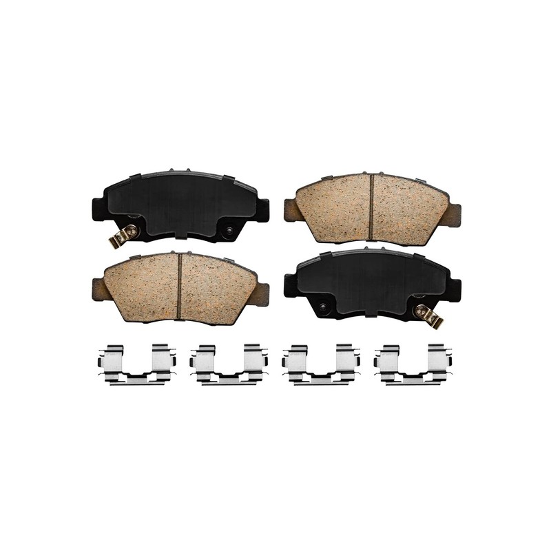 4pc Front Drilled Slotted Disc Rotors Ceramic Brake Pads for Honda Civic Fit gallery