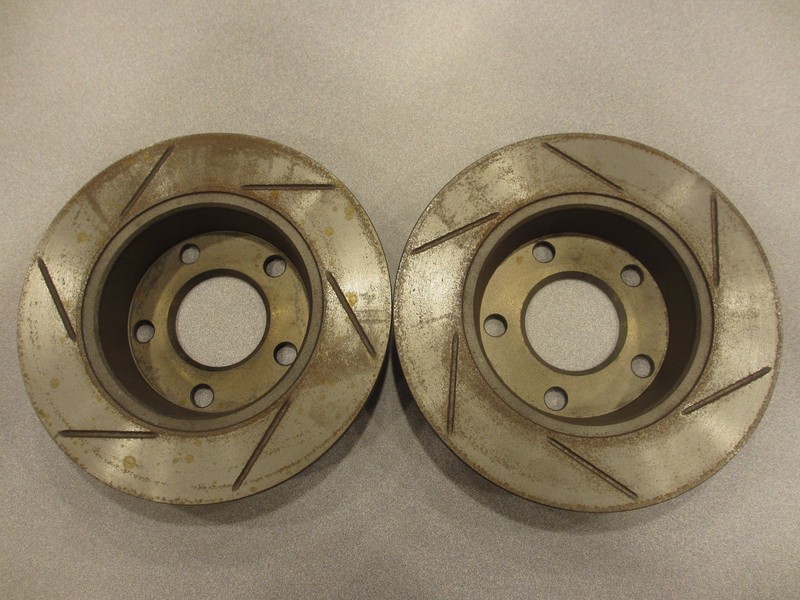 02 Audi A6 Quattro Slotted Rear Disc Brake Rotor Rotors 10" or 254 mm gallery