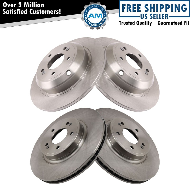 Front & Rear Brake Rotors Set Fits 19-23 Genesis G70 18-21 Kia Stinger