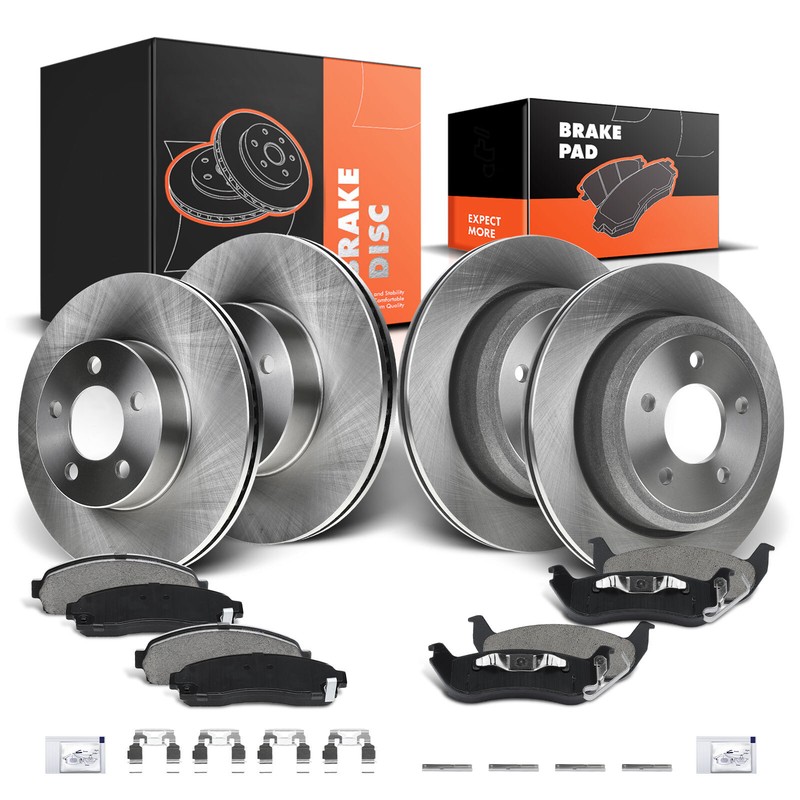 New Disc Brake Rotors & Brake Pads for Ford Ranger 2010-2011 4WD Front & Rear