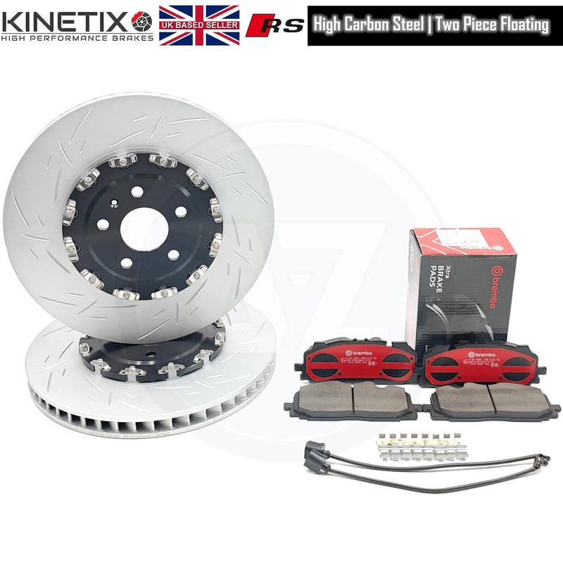 FOR CUPRA FORMENTOR FRONT TWO PIECE FLOATING BRAKE DISCS XTRA PADS 375mm gallery