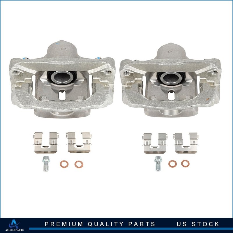 Pair Rear Brake Calipers w/ Bracket For 2010-2014 Subaru Outback & Subaru Legacy
