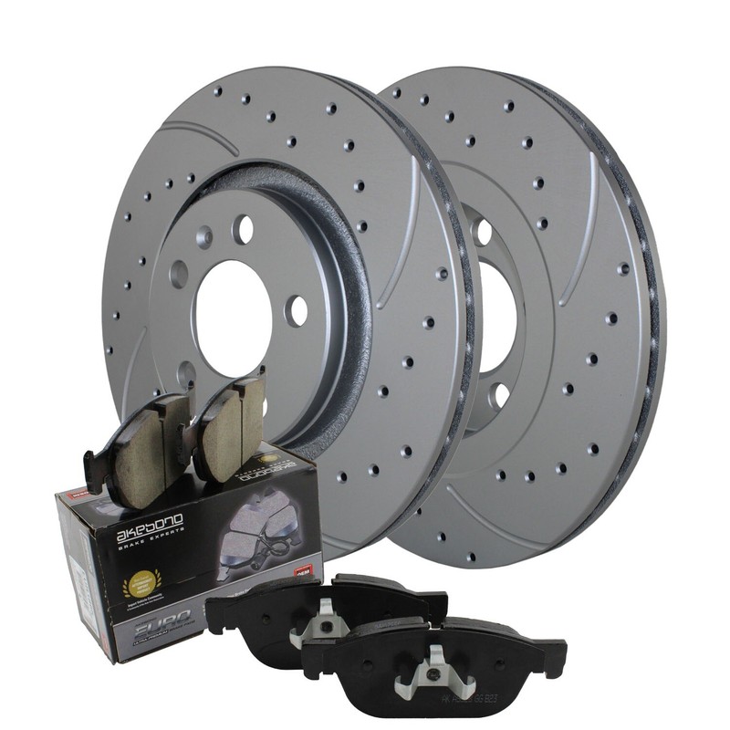 Front Brake Kit 280mm Drilled Rotors Akebono Ceramic Pads For Beetle Golf Jetta