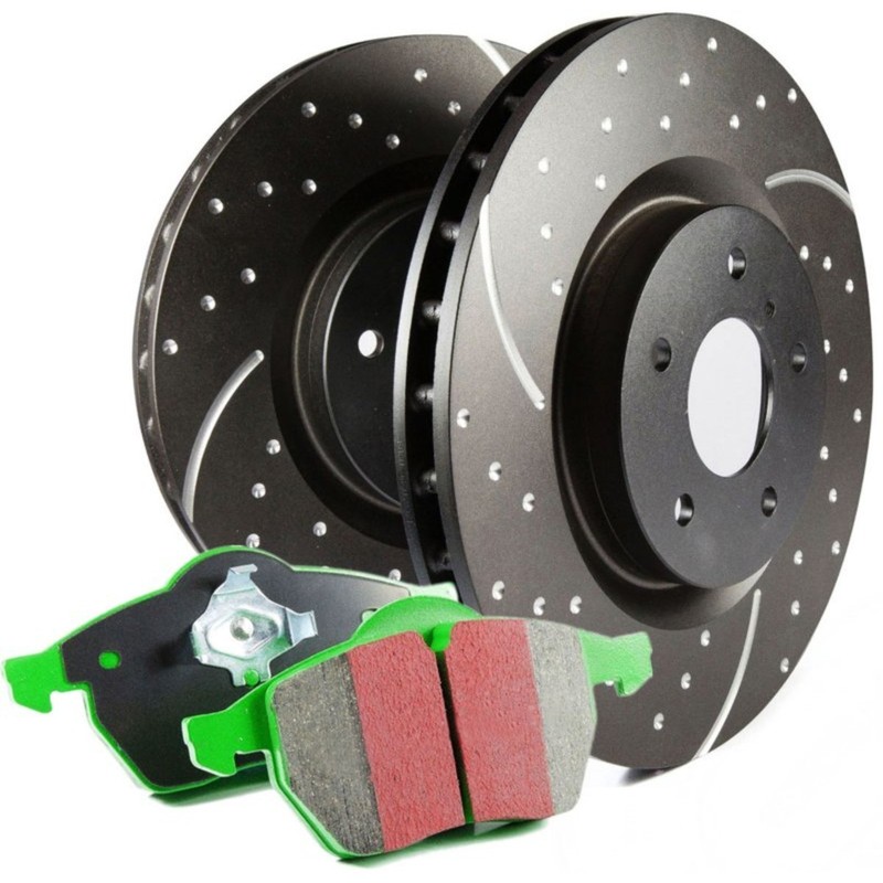S9KR1514 EBC Brake Disc and Pad Kits 2-Wheel Set Rear for VW Volkswagen Passat