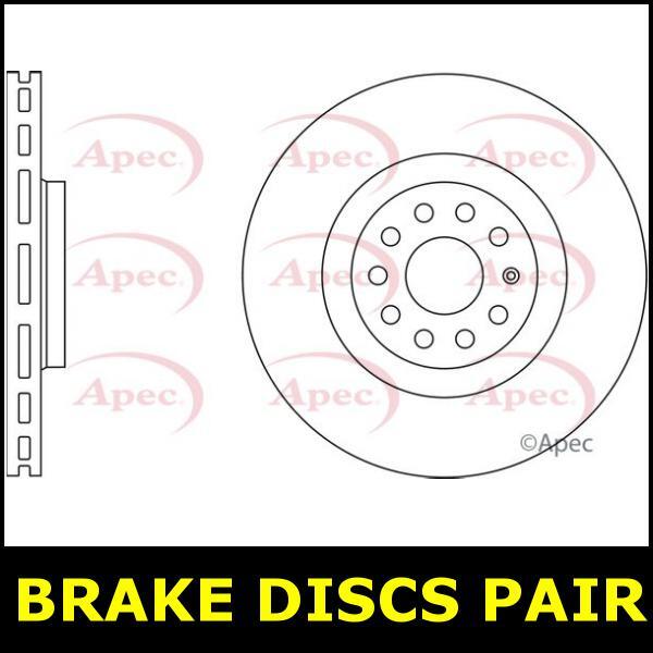 Brake Discs Pair Front FOR SEAT LEON 265bhp 5F 2.0 13->20 Petrol Apec gallery