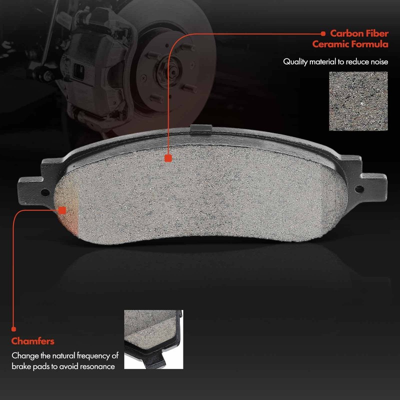 Drilled Rotors & Ceramic Brake Pads for Ford F-250 F-350 Super Duty 05-07 Rear gallery