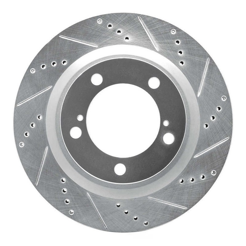 Disc Brake Rotor-Brake Rotor - Drilled And Slotted - Silver DFC 631-76136R