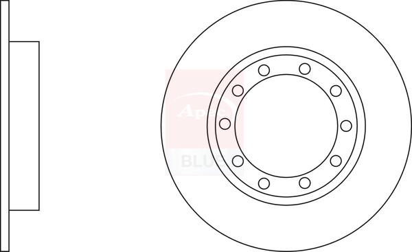 2x Brake Discs Pair Solid fits FORD TRANSIT 2.2D Rear 06 to 18 284mm Set 1488311 gallery