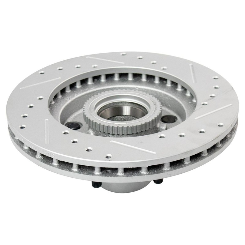 Semi Metallic Brake Pad & Performance Drilled Slotted Rotor Front Kit gallery