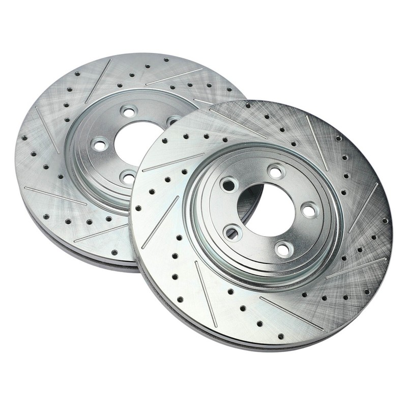 2-Wheel Set Brake Disc and Pad Kits Front for Jaguar XF XJ8 Vanden Plas XK 07-09 gallery