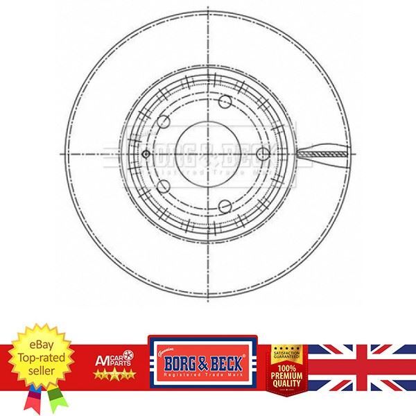 Brake Disc For Mazda 6 14- CX-5 11-17 GBFT33251 BORG & BECK BBD5519