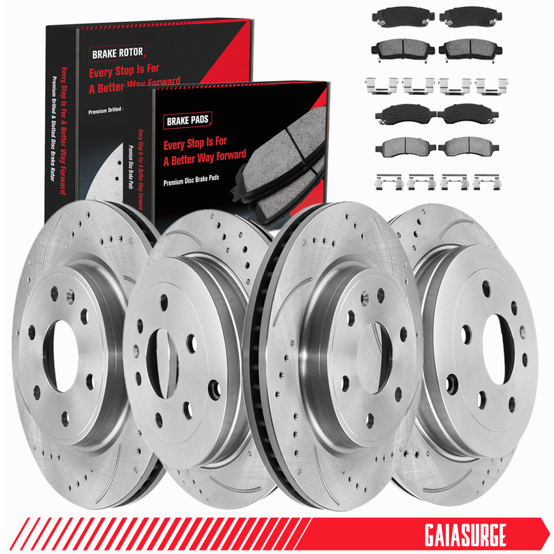 Front Rear Rotors Brake Pads for 2007 – 2016 Chevy Traverse Acadia Buick Enclave