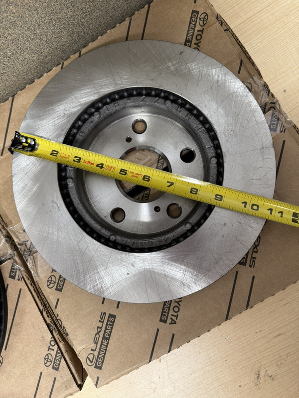 2013-2018 RAV4 LE FRONT GENUINE TOYOTA BRAKE KIT OEM ROTORS, TCMC PADS & SHIMS gallery