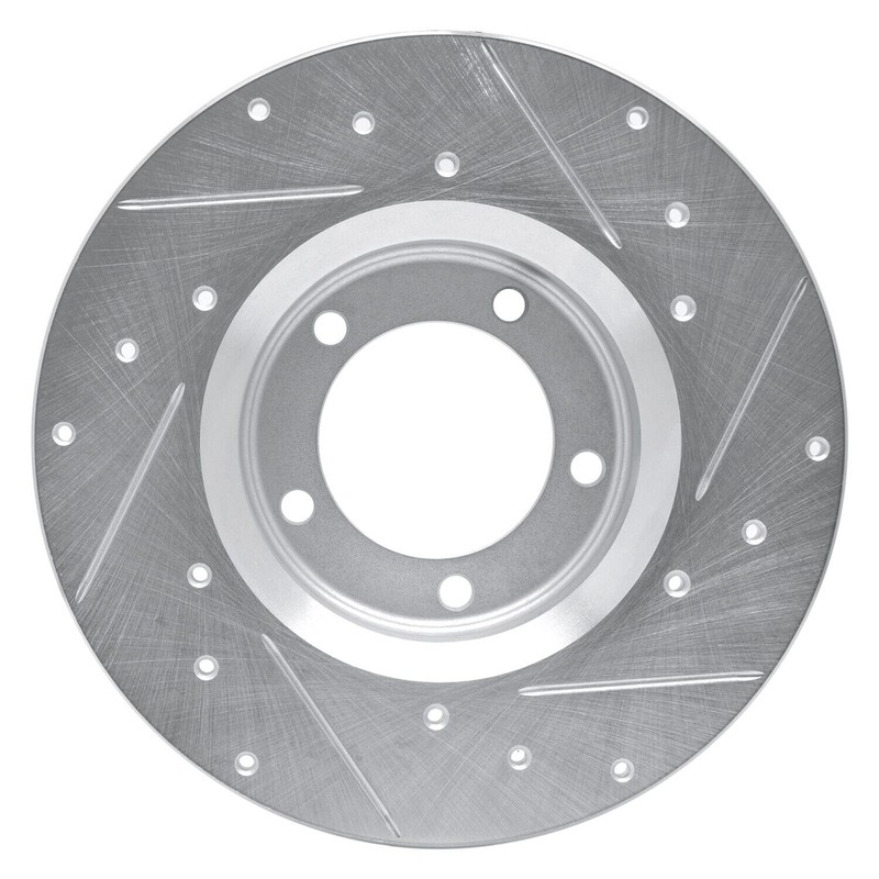 For Toyota Pickup 75-83 Brake Rotor eLINE Drilled & Slotted 1-Piece Front Driver