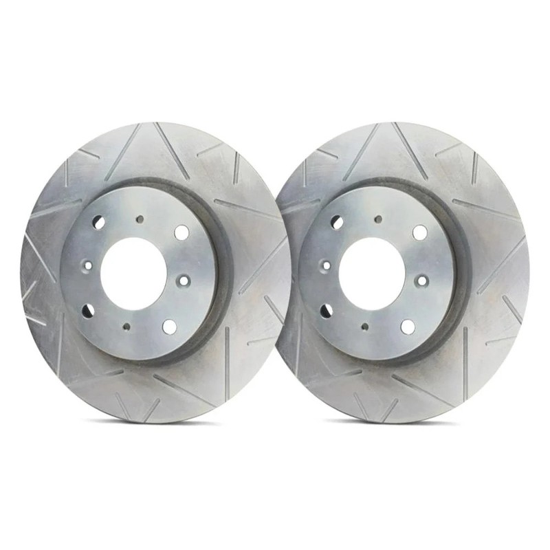For Audi S8 13-18 SP Performance Peak Slotted 1-Piece Front Brake Rotors