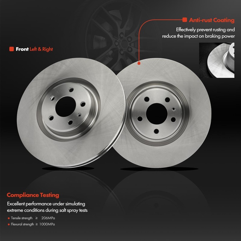6Pcs Front Disc Rotors & Ceramic Brake Pad for Audi A6 Quattro A7 Quattro 356mm gallery
