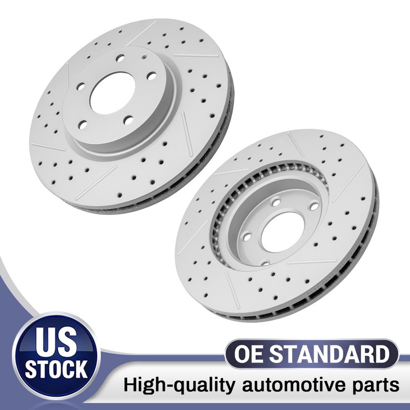 11.69″ Front Drilled Slotted Brake Rotor for 2014 2015 2016 – 2021 Mazda 6 CX-5