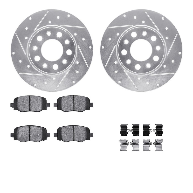 WGUH1-42046 R1 Concepts 2-Wheel Set Brake Disc and Pad Kits Rear for Renegade