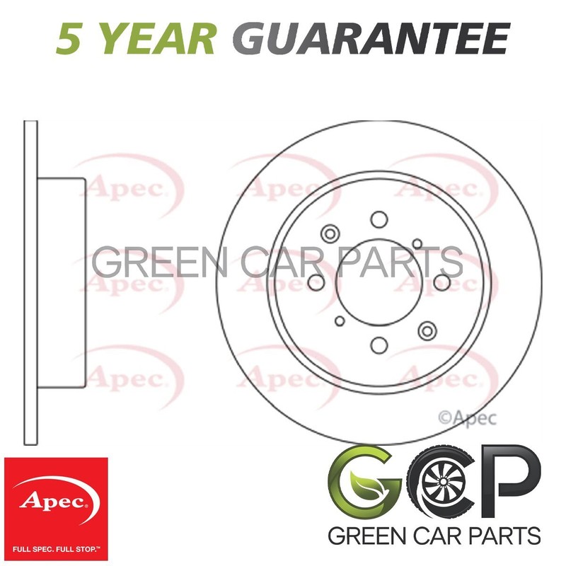 Apec Rear Brake Disc Fits MG ZS 2001-2005 ZR 2001-2005 Honda Civic 1995-2005
