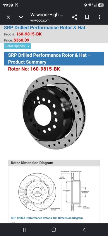Pair Wilwood SRP Performance Universal Drilled/Slotted Brake Rotors gallery