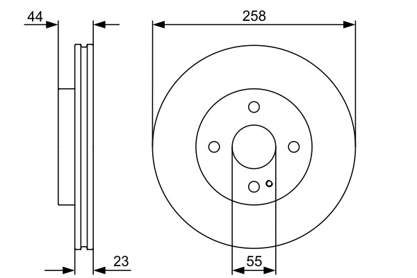 2x Brake Discs Pair Vented fits FORD KA+ TDCi 1.5D Front 2018 on 257.9mm Set New gallery