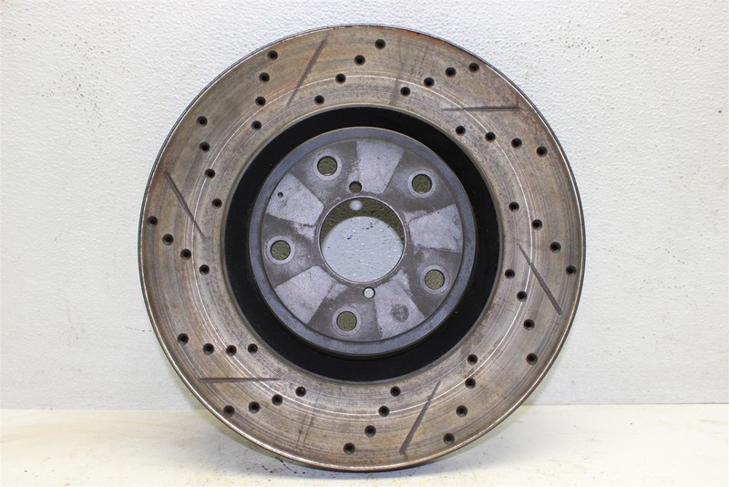Stoptech 125.47022 HC Front Slotted Drilled Rotors For 2006 Subaru WRX STI 05-07 gallery