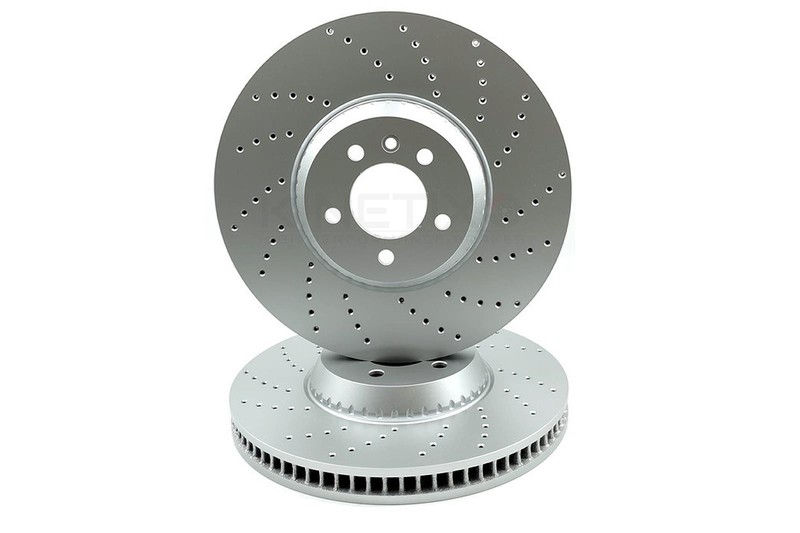 FOR RANGE ROVER HSE P460e DRILLED FRONT BRAKE DISCS DELPHI PADS 19" gallery