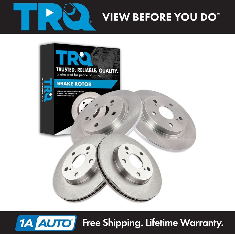 TRQ Brake Rotor Set Fits 2008-2015 Scion xB 2012-2017 Toyota Prius V