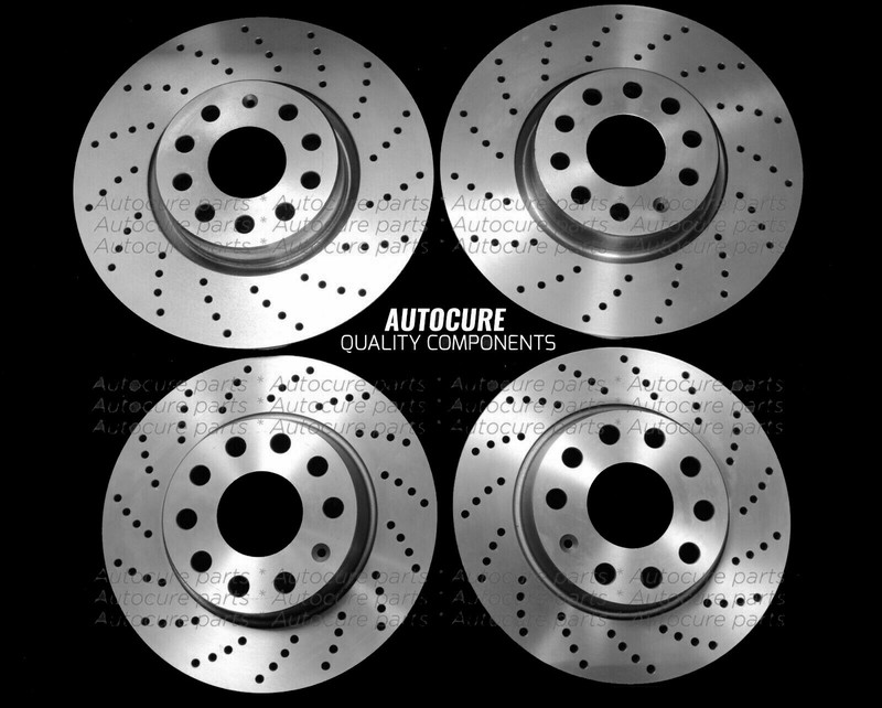 FOR FORD FIESTA ST-2 MK7 FL 1.6 DRILLED VENTED FRONT & SOLID REAR BRAKE DISCS