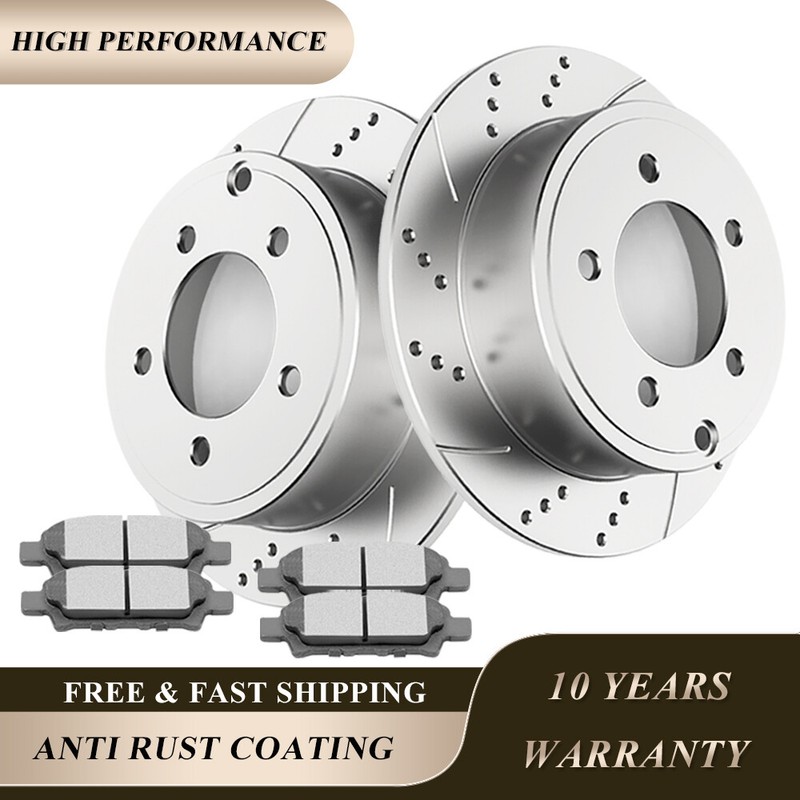 Rear Rotors Brake Pads Fit Dodge Caliber Mitsubishi Lancer Jeep Compass Brakes