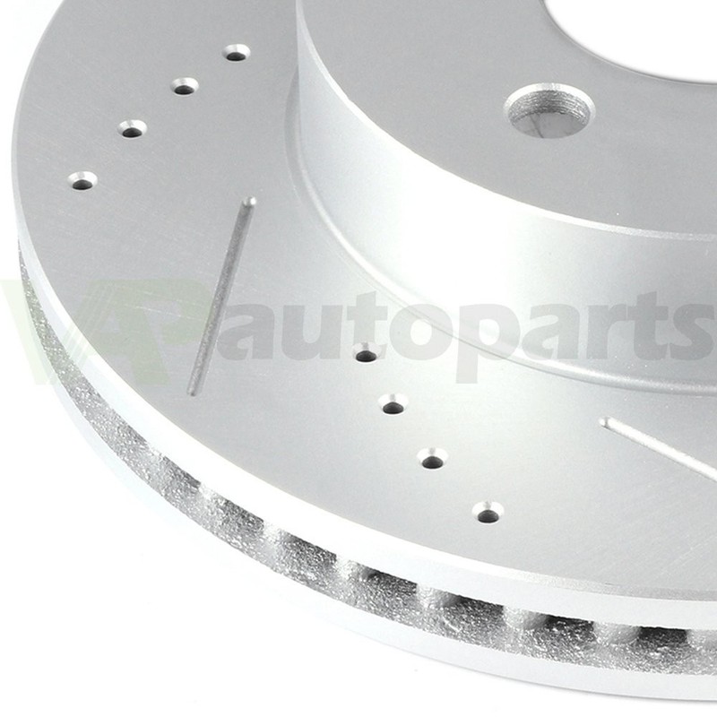 Front Slotted & Drilled Discs Brake Rotors Kit Pair For 2002 - 2007 Jeep Liberty gallery
