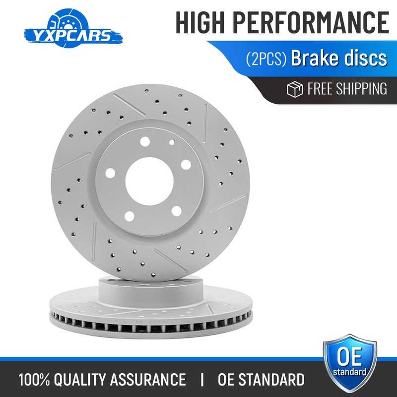 295mm Front Drilled Disc Brake Rotors Kit for 2014 – 2018 Mazda 3 Sport