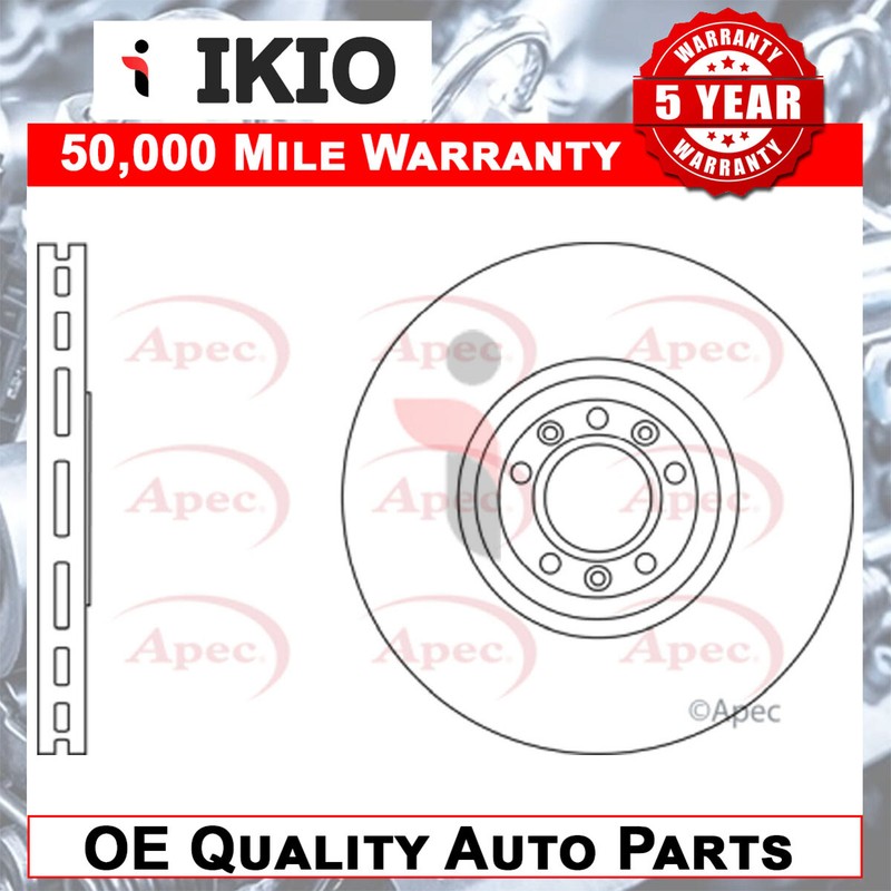 Fits Peugeot RCZ 2010-2015 1.6 2.0 HDi Brake Disc Front Ikio #2 4249F9