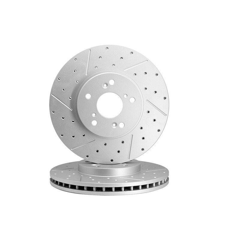 Front Drilled Disc Brake Rotors Ceramic Brake Pads For Honda Odyssey Acura MDX gallery