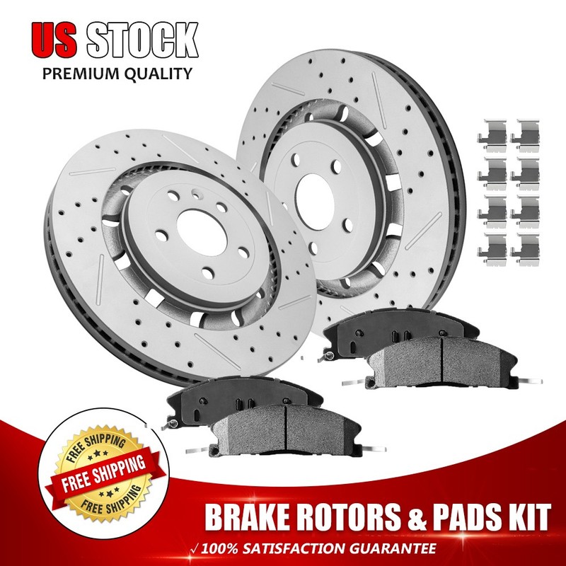 Front Brake Rotor Pad For Ford Flex Explorer/ Police Interceptor Lincoln MKS/MKT