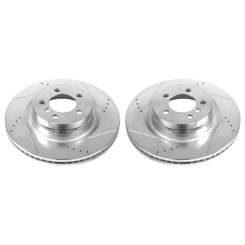EBR1078XPR Powerstop Brake Discs 2-Wheel Set Front for Land Rover Range 06-09