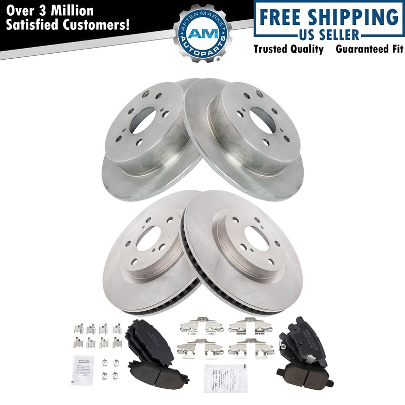 Front & Rear Brake Pad & Rotor Kit Ceramic Fits 2010 Toyota Matrix