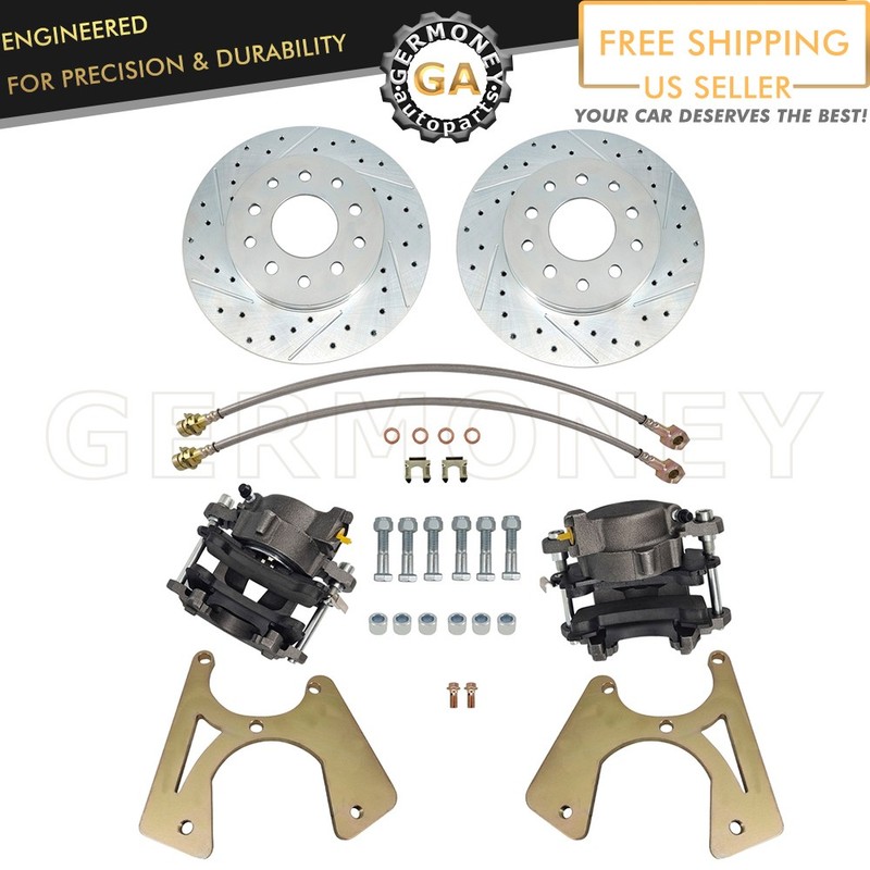 Rear Disc Brake Conversion Speedway Motors Bolt-On Kit For GM 10 and 12 Bolt New