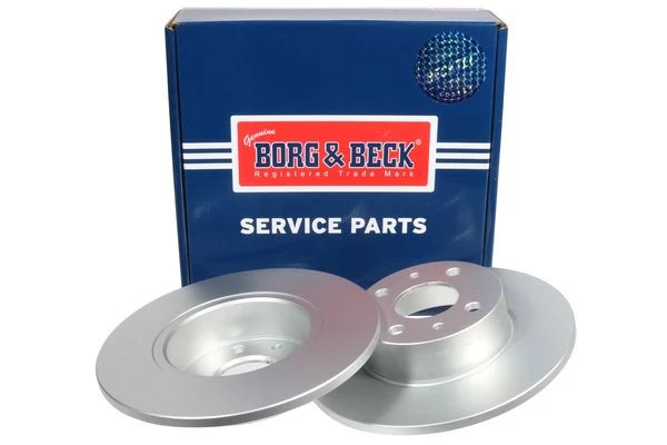 Borg & Beck BBD4880 Rear Brake Discs Pair 252mm Solid Fits Alfa Romeo Chrysler
