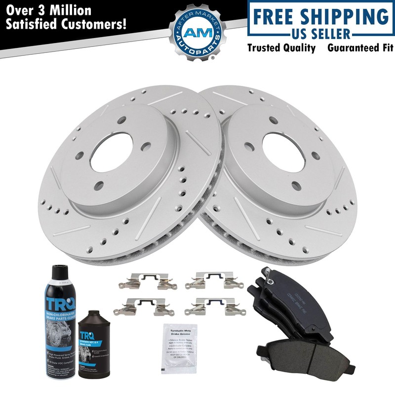 Front Premium Ceramic Brake Pad & Performance Rotor Kit for Nissan Versa