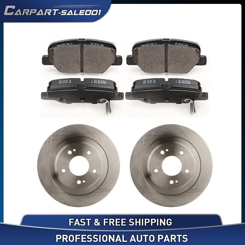 For 2013-2018 Mitsubishi RVR OE Rear Disc Rotors Ceramic Brake Pads