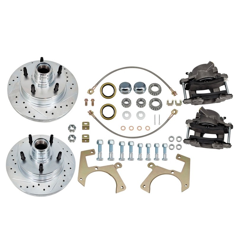 Complete Deluxe Bolt-On Disc Brake Kit Drilled rotor for 1957-64 Ford F100 Truck gallery