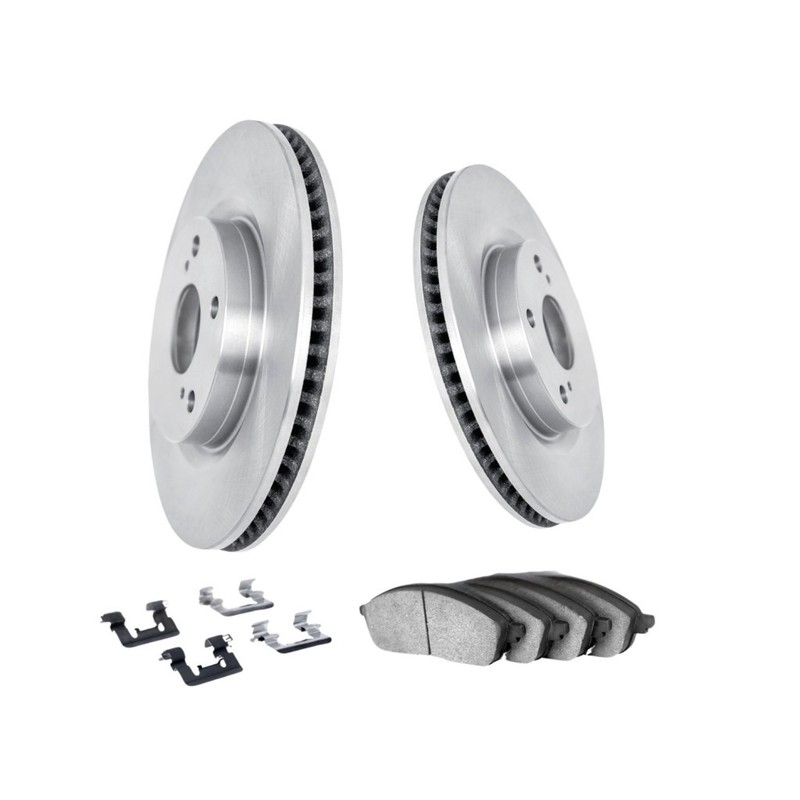 For Lincoln Town Car 1991-1994 Brake Rotor Set | Front | Cast Iron Solid | 5 Lug gallery